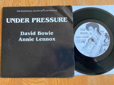 DAVID BOWIE & ANNIE LENNOX Under Pressure - Ltd Edition Single 58 of 200 EX VG+