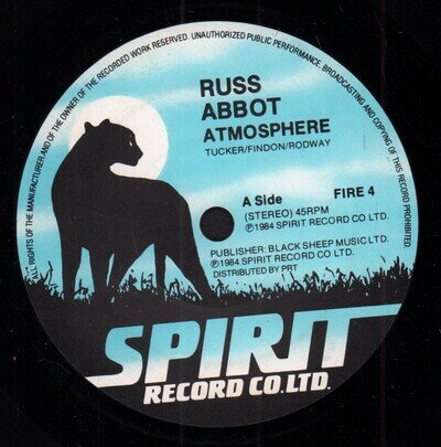Russ Abbot Atmosphere 7" vinyl UK Spirit 1984 FIRE4