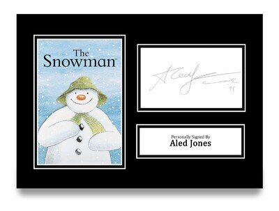 Aled Jones Signed A4 Photo Autograph Card The Snowman Gift Display + COA