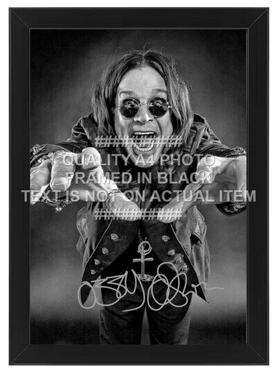 OZZY OSBOURNE SIGNED PRINTED PHOTO PRINT FRAMED OPTION AUTOGRAPH BLACK SABBATH