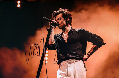 Harry Styles HAND SIGNED Singer 12x8 PHOTO & VERIFIED COA AUTOGRAPH Christmas