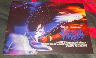 Chris Monroy Autograph - Skeletal Remains - The Metalhead Box Exclusive - New