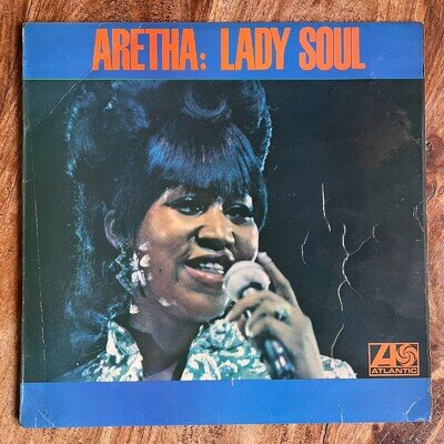 ARETHA FRANKLIN - LADY SOUL VG+/VG+ VINYL LP / FIRST MONO PRESSING /PLUM
