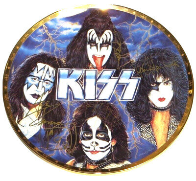 KISS OFFICIAL BAND AUTOGRAPH PLATE 1996-97 ARTIST PROOF 1/250 ACE FREHLEY