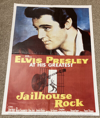 Elvis Presley Jailhouse Rock Official UK Shop Promo Poster 1997 Reissue 59x84cm