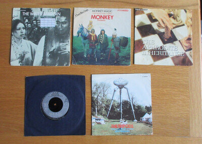 5 x BBC TV SERIES VINYL SINGLES RADIOPHONIC WATER MARGIN MONKEY APHRODITE TRIPOD