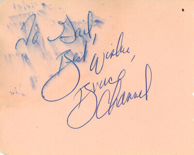 Bruce Channel 1962 Autograph