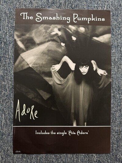 SUPER RARE ORIG 38x26cm RECORD STORE POSTER - SMASHING PUMPKINS - AVA ADORE 1998