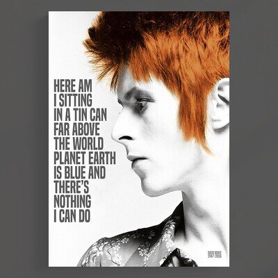 David Bowie - Space Oddity Lyrics Poster MULTI-PRINT or Three FRAMED Options NEW