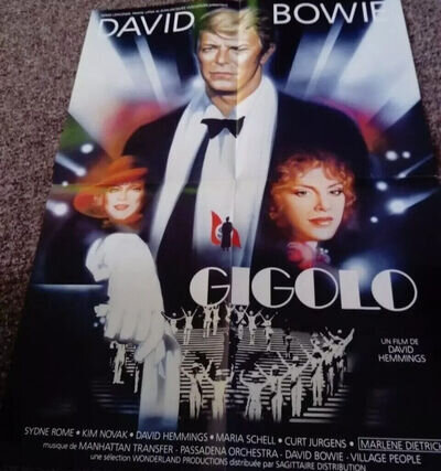 RARE DAVID BOWIE ORIGINAL MOVIE POSTER 68CM X 48CM JUST A GIGOLO