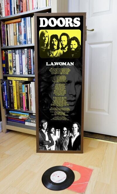 THE DOORS LA WOMAN POSTER LYRIC SHEET, LIGHT MY FIRE, STORM, LIZARD