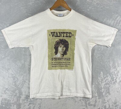 VTG 1999 The Doors Jim Morrison Wanted Poster Cancelled Tour Shirt Size Large