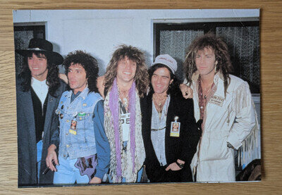 Vintage 1980s Heroes Posters card Print Bon Jovi Postcard Jon Bon Jovi