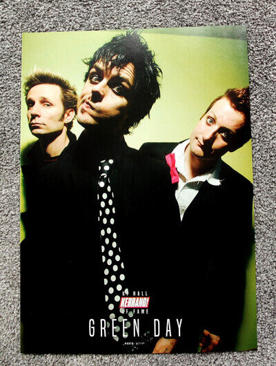 Green Day - Kerrang Poster - Billie Joe Armstrong, Tré Cool, Mike Dirnt - RARE!