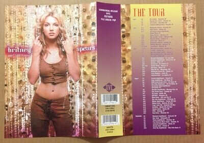 BRITNEY SPEARS Rare 2000 FOLD OPEN PROMO TRADE AD Poster 4 Oops CD w/ TOUR DATES
