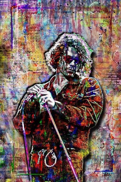 MICHAEL HUTCHENCE of INXS Poster, INXS Colorful Tribute 12x18in Free Shipping