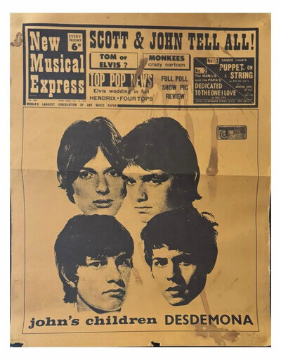 New Musical Express Newspaper advertising poster 1967