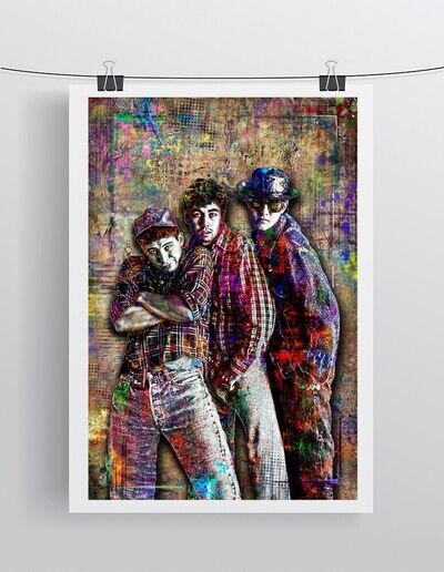 Beastie Boys Pop Art 24x36in Poster, MCA, Mike D & Ad-Rock Poster Free Shipping