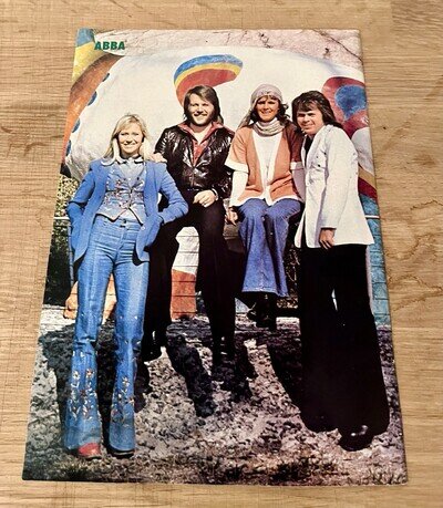 ABBA 1974 Clip Poster Swedish Music Magazine Tiffany 1970s