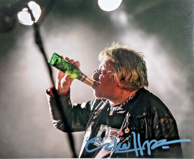 CHARLIE HARPER UK SUBS, AUTOGRAPHED 10 X 8 PHOTOGRAPH.