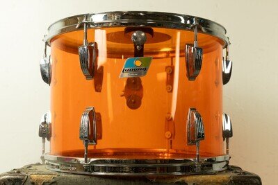 1970s Ludwig 10x14 Amber Vistalite Tom