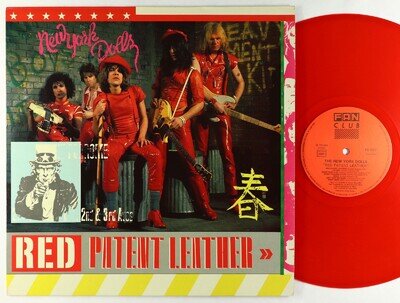 New York Dolls - Red Patent Leather LP - Fan Club France Red Wax VG++