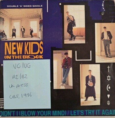 New Kids on the Block Let’s Try Again Vinyl Record VG/VG BLOCK8 1990
