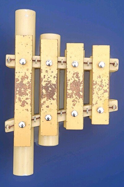 Vtg J.C. Deagan Railroad/Ocean Liner Dinner Call Chime 4 Bell Xylophone