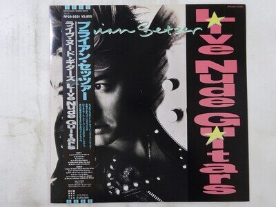Brian Setzer Live Nude Guitars EMI-Manhattan RP28-5621 Japan Promo LP OBI