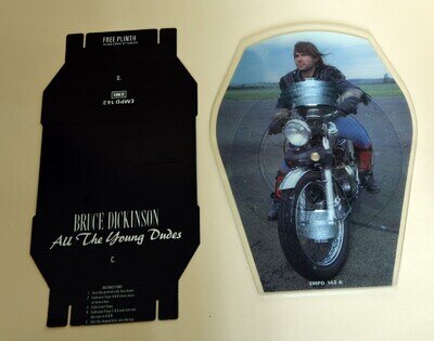 Bruce Dickinson All The Young Dudes Shaped Picture Disc 7" & Cardboard Plinth