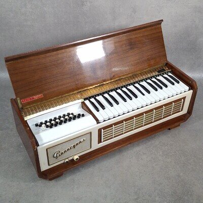 Vintage Farfisa Pianorgan I 1950s Valve Electric Organ Italy Wooden Cabinet Prop