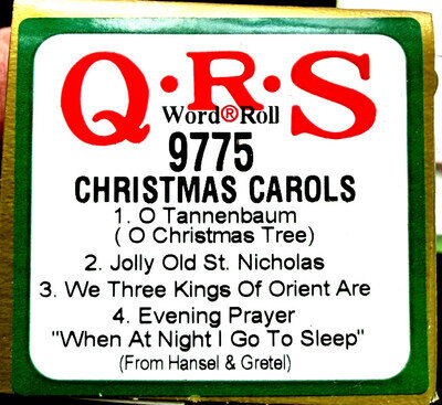 QRS Holiday Word Roll CHRISTMAS CAROLS Hansel Gretel 9775 Player Piano Roll