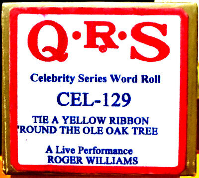 QRS Tony Orlando TIE A YELLOW RIBBON Roger Williams CEL-129 Player Piano Roll