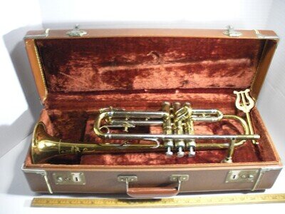 Vintage Airflow Air Flow Model Trumpet with Case Old
