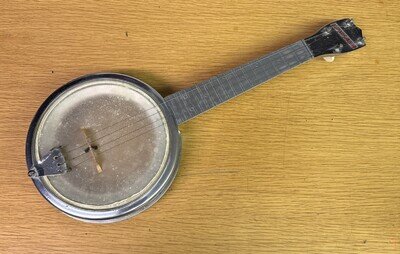 Vintage 1950s All Metal Dixie Banjo Uke 21"