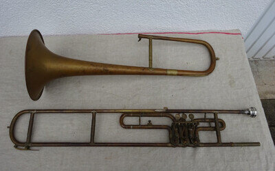 Old trombone valve trombone August Knopf Markneukirchen