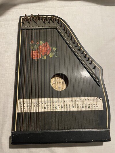 Vintage German "Gitarre Zither" Chord Harp Autoharp | Antique Parlor Instrument