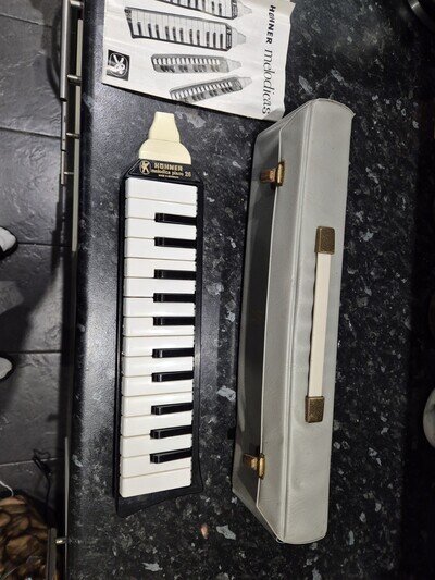 Vintage Hohner Melodica Piano 26 Made in Germany 1950s/60s Metal Body Cased