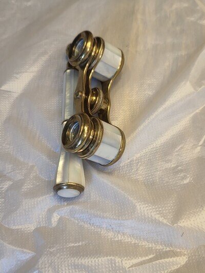 Vintage Brass, mother of pearl opera,theatre glasses