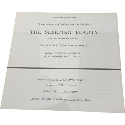Royal Opera House The Sleeping Beauty Programme 1964 Tchaikovsky Margot Fonteyn