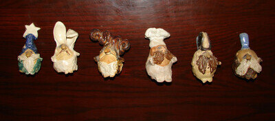 Rare Collection (6) of Steven McGovney Ceramic Ocarina Whistle Figurines