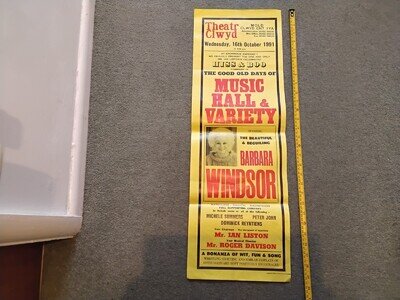 1991 LARGE THEATRE POSTER, FOR GOOD OLD DAYS MUSIC HALL WITH BARBARA WINDSOR