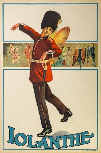 Iolanthe - Gilbert & Sullivan opera theatre poster 1910-20s Stafford & Co