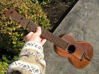 Antique Ukulele Carved Bridge