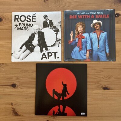 Bruno Mars - 3 x 7” - APT - Die with a Smile - Fat Juicy & Wet - New / Sealed