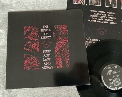 The Sisters of Mercy First and Last and Always LP Vinyl Early Pressing Good Cond