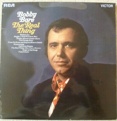 Bobby Bare ‎The Real Thing 1971 UK Vinyl LP LSA 3032 VG+/VG+