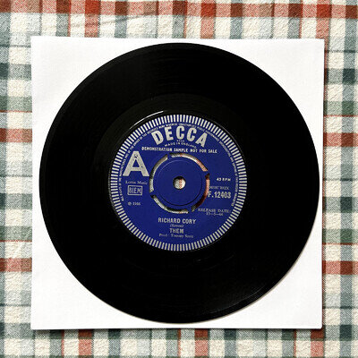 THEM (VAN MORRISON) - Richard Cory (1966), UK Vinyl Single, F12403, DEMO SAMPLE