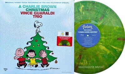 VINCE GUARALDI TRIO LP A Charlie Brown Christmas Soundtrack GREEN VINYL + Poster