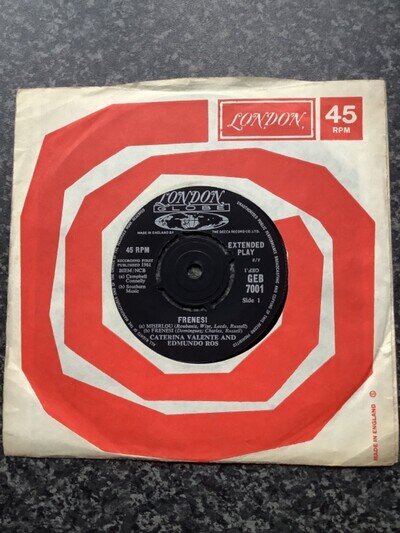 Caterina Valente & Edmundo Ros 'Frenesi' EP Vinyl Record 1961 London Globe